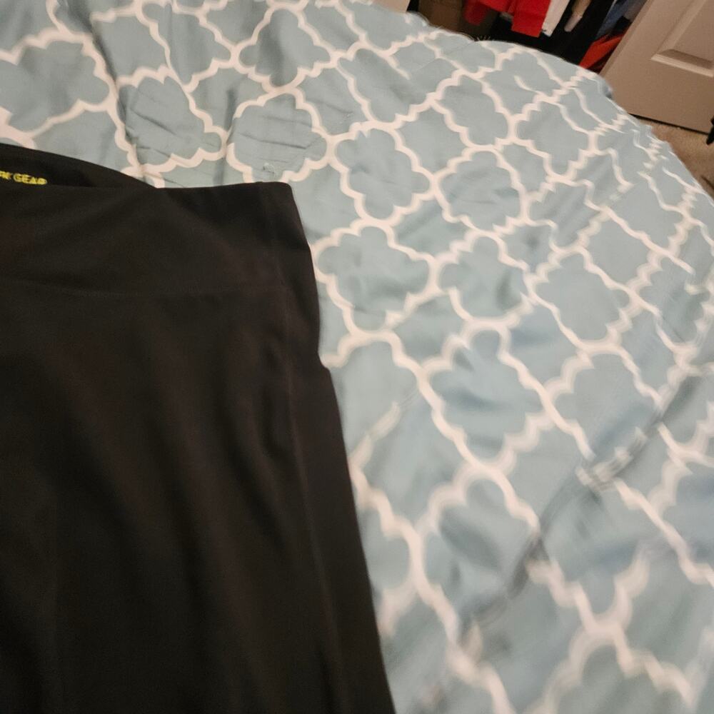 Tek Gear Ultrastretch Black High Rise Athletic Leggings XXL Side Pocket - Picture 2 of 8